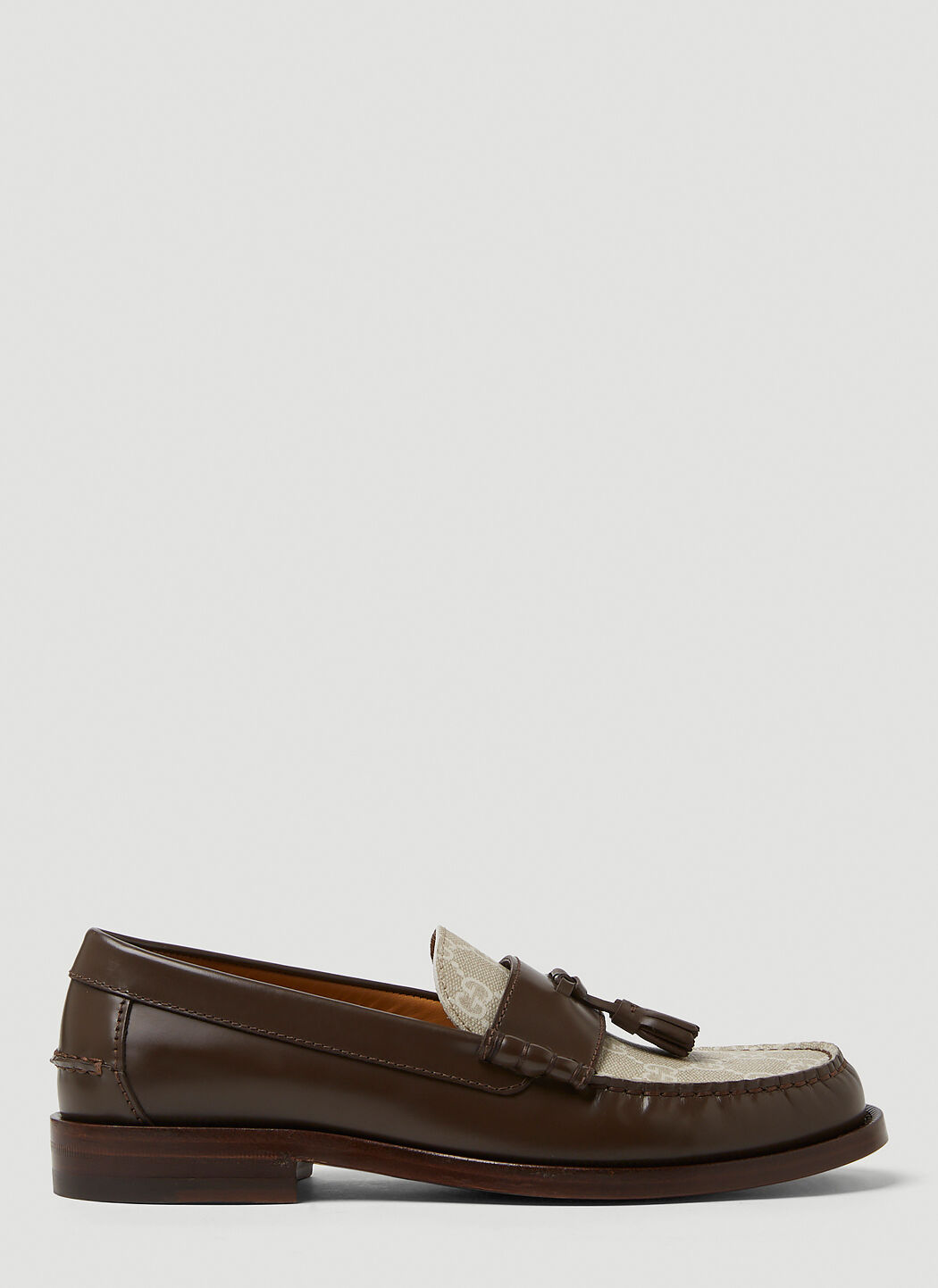 Gucci GG Tassel Loafers in Brown LN CC