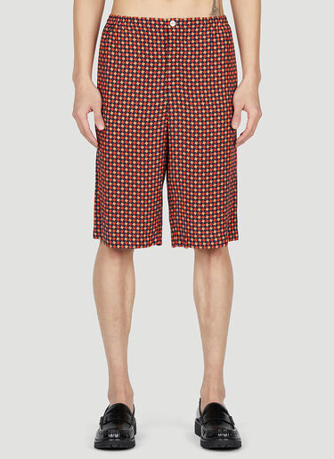 Gucci Geometric Print Shorts Red guc0152060