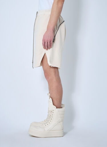 Rick Owens DRKSHDW Brushed Cotton Track Shorts Beige drk0160010