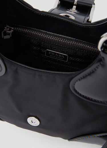 Moon Re Nylon Tote Bag in Black - Prada