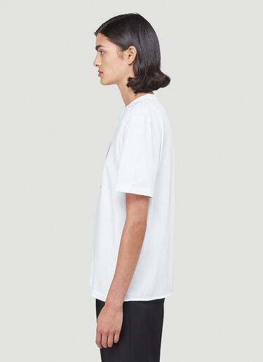 Saint Laurent 로고 프린트 T-셔츠 화이트 sla0240012