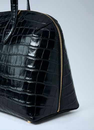 Croc-Embossed Day Tote Bag TOTEME Croc-Embossed Day Tote Bag Black tot0263085