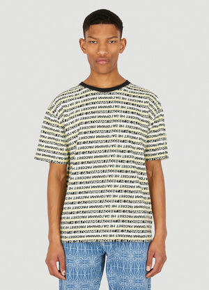 Rassvet Logo Striped Jacquard T-Shirt Brown rsv0148046