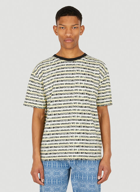 Rassvet Logo Striped Jacquard T-Shirt Brown rsv0148046