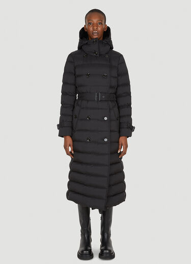 Burberry Double Breasted Quilted Coat Black bur0251034
