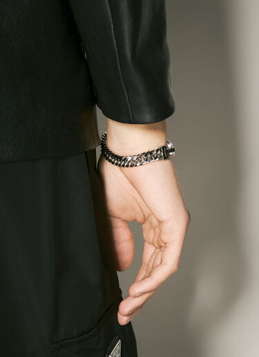 Saint Laurent Curb-Chain Bracelet Silver sla0158040