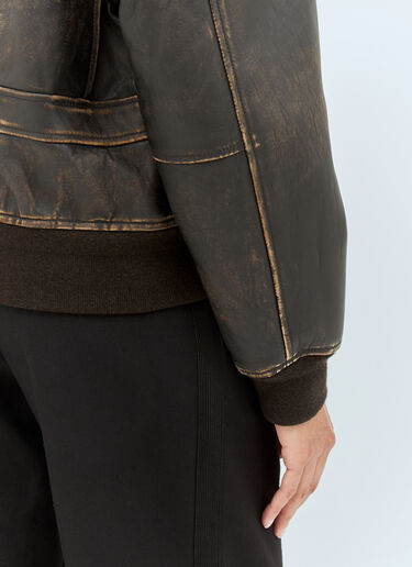 The Row Adonis Leather Jacket Black row0258017