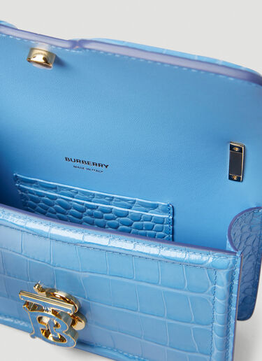 Burberry Logo Plaque Shoulder Bag Light Blue bur0252032