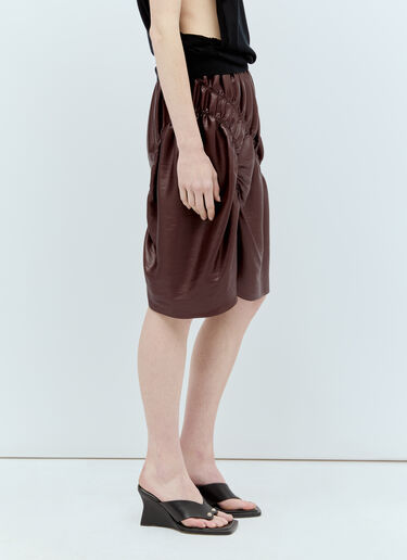 Sportmax 주름 스커트 브라운 spx0255005