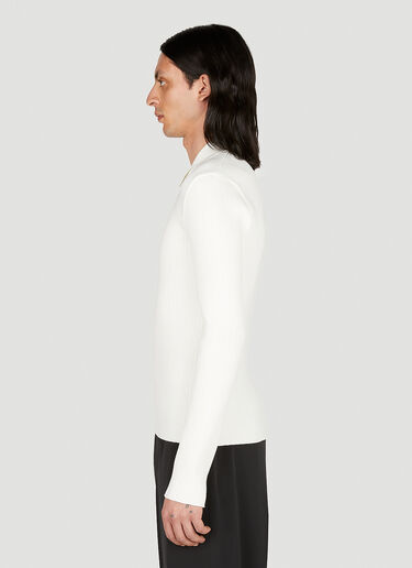 Courrèges Knitted Polo Shirt White cou0152010