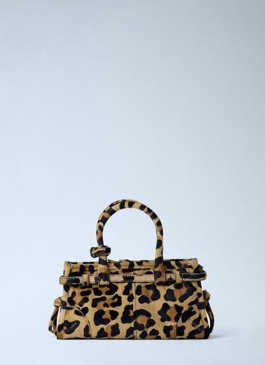 Prada Mini Bonnie Printed Leather Handbag Beige pra0263013