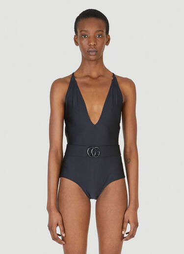 Gucci Sparkling GG Belt Swimsuit Black guc0247078