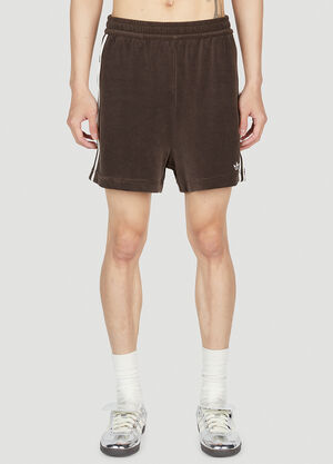 adidas by Wales Bonner Velour Track Shorts Dark Brown awb0352010