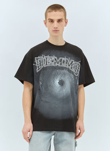 DEMMO Hurricane Print T-Shirt Black dem0159005