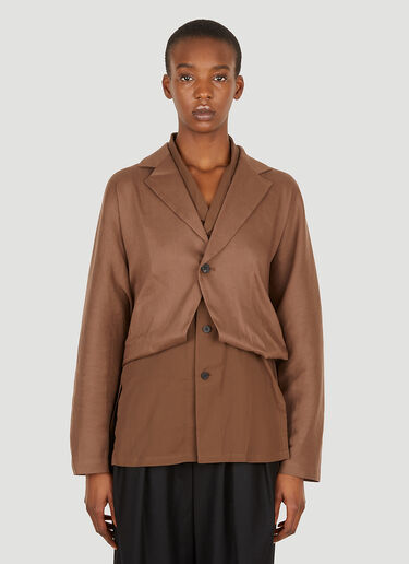 Issey Miyake 衬衫夹克 棕色 ism0250003
