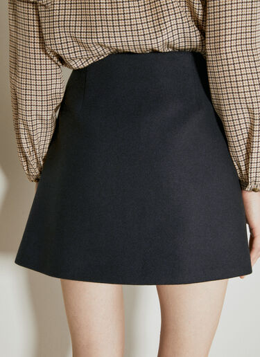ダブルウールミニスカート Prada ダブルウールミニスカート ブルー pra0254011