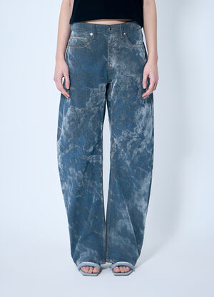 The Row Low Rise Clouding Flocking Jeans Blue row0260005