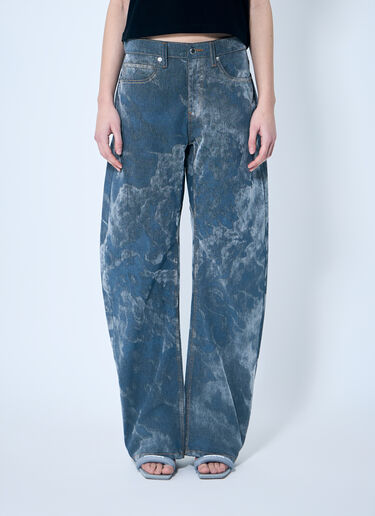 Alexander Wang Low Rise Clouding Flocking Jeans Grey awg0259025