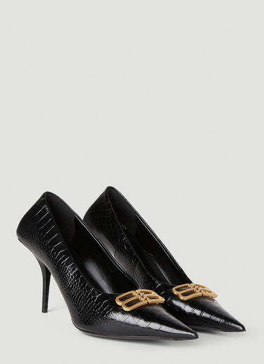 Balenciaga Logo Plaque Heeled Pumps Black bal0251061