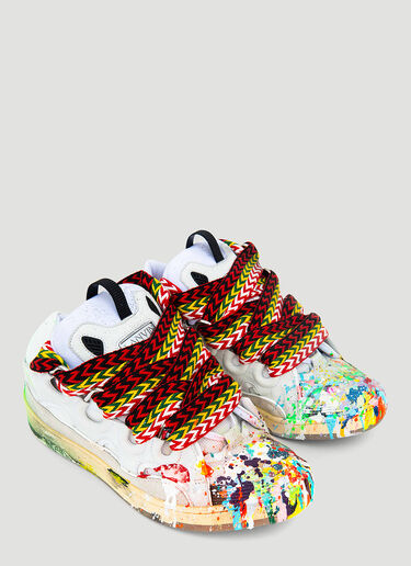 Lanvin X Gallery Dept. Splatter Curb Sneakers White lag0146017