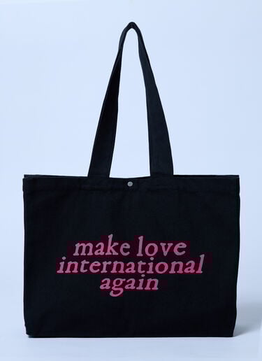 Logo Motif Tote Bag ACMH x Love International Logo Motif Tote Bag Black acl0162008