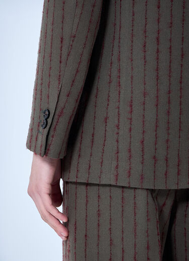 Burberry Striped Wool Tailored Blazer Dark Brown bur0159015