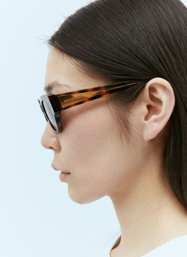 Bottega Veneta Tri-Fold Square Sunglasses Brown bos0255004