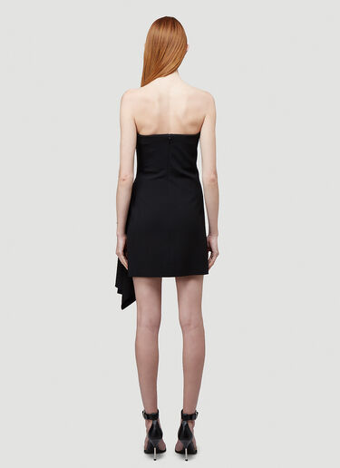Saint Laurent Strapless Side-Knot Mini Dress Black sla0243003