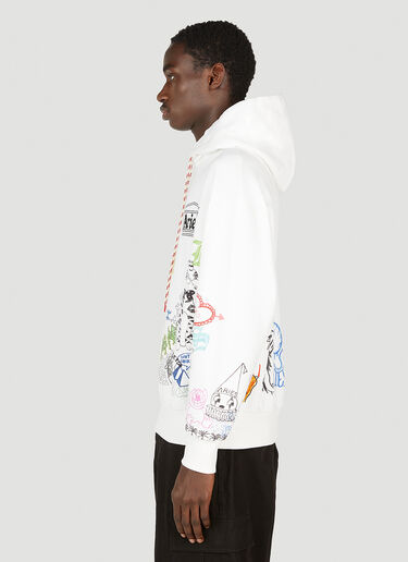 Doodle Hooded Sweatshirt Aries Doodle Hooded Sweatshirt White ari0152010