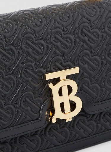 Burberry TB Monogram Quilted Small Shoulder Bag Black bur0248092