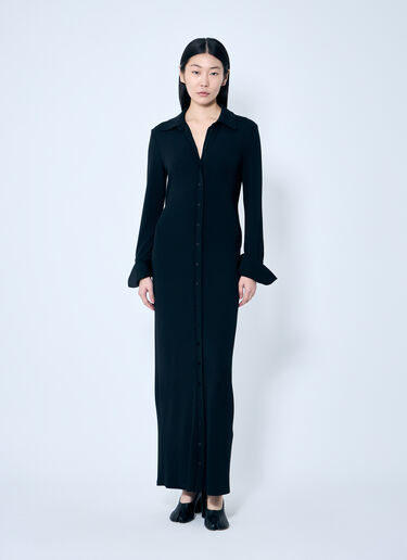 Sportmax Crepe Jersey Shirt Dress Black spx0259009