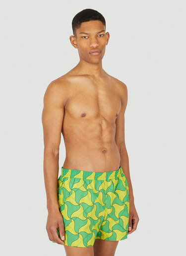 Bottega Veneta Graphic Swim Shorts Green bov0148024