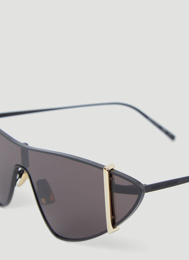 Saint Laurent Bar Trim Triangular Sunglasses Black sla0248073