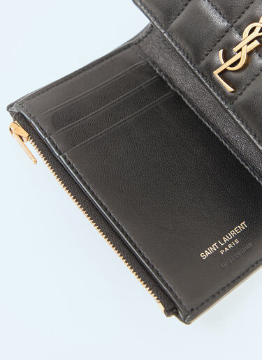 Saint Laurent Cassandre MatelassÃ© CarrÃ© 双折卡夹 黑色 sla0258035