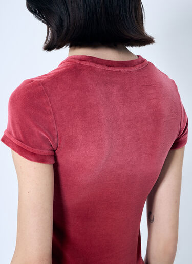 Alexander Wang ベルベットベイビーTシャツ  レッド awg0259020