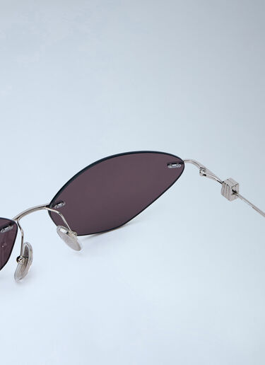 LN-CC® - Balenciaga: Nano Cat-Eye Sunglasses - Silver Balenciaga Nano Cat-Eye Sunglasses Silver bal0265050