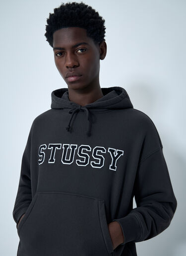 Logo Motif Hooded Sweatshirt Stüssy Logo Motif Hooded Sweatshirt Black sts0162013
