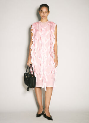 Prada Sablé Midi Dress Pink pra0258056
