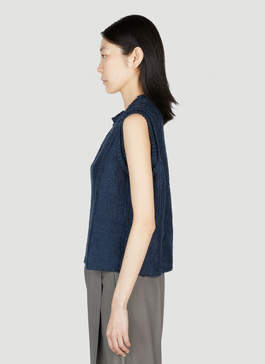 Maison Margiela Sleeveless Knit Top Blue mla0251011