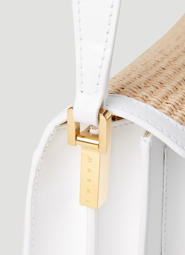Marni Raffia Trunk 单肩包 白 mni0251046
