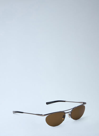 Saint Laurent SL 862 Oval Frame Sunglasses Brown sla0263115