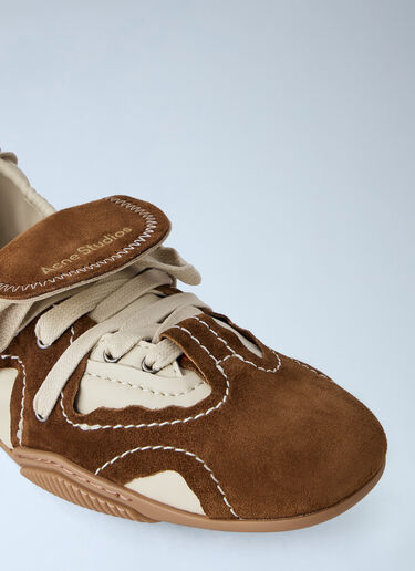 Acne Studios Suede Overlays Ballerina Sneakers Brown acn0265050