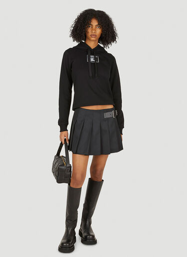 Burberry 로고 패치 후드 스웨트셔츠 블랙 bur0251020