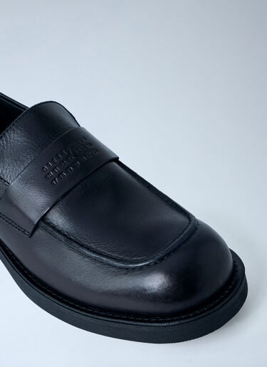 MM6 Maison Margiela Leather Penny Loafers Black mmm0163023