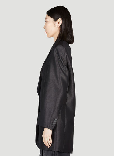 Sportmax Oversized Metal Effect Blazer Black spx0253008