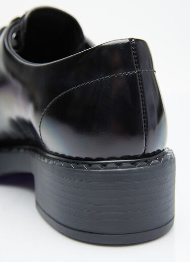 Brushed Leather Lace-Up Shoes Prada Brushed Leather Lace-Up Shoes Black pra0254025