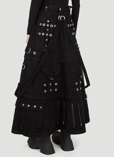 Balenciaga Maxi Raver Skirt Black bal0247026
