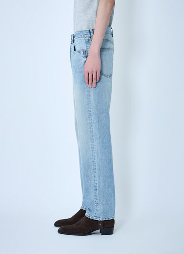 Saint Laurent Loose Straight Mid-Rise Jeans Blue sla0164008