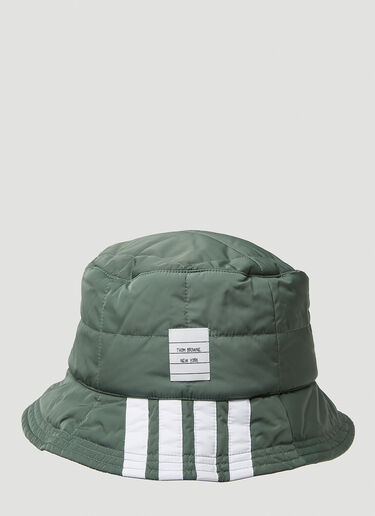 Thom Browne Quilted Bucket Hat Dark Green thb0149045
