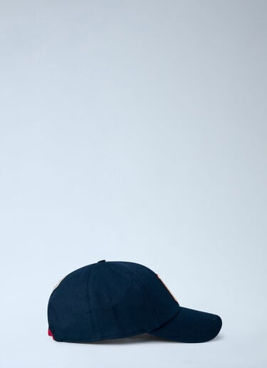 LN-CC® - Moncler: Embroidered Logo Cap - Blue Moncler Embroidered Logo Cap Blue mon0165056